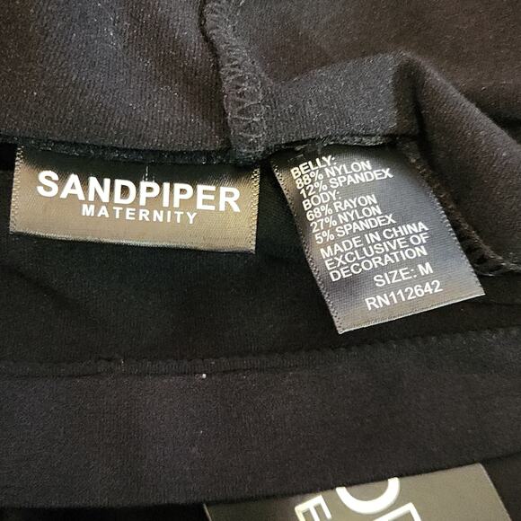 Sandpiper Maternity Leggings Black Size Medium NWT - Picture 7 of 8